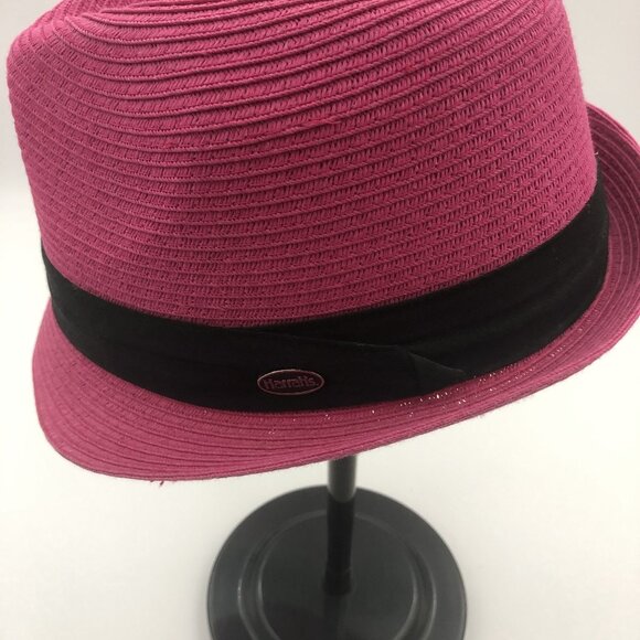 Harrah’s Pink Fedora Hat | Resort Style Straw Fedora | Statement Summer Hat main image 8